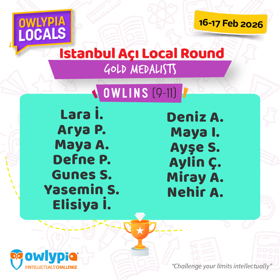 Owlypia competition results showing student achievements and awards ceremony