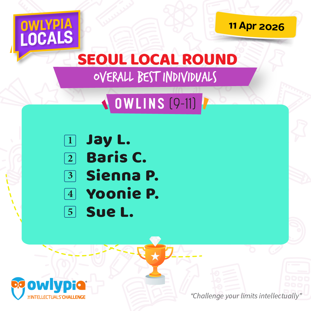 Owlypia competition results showing student achievements and awards ceremony