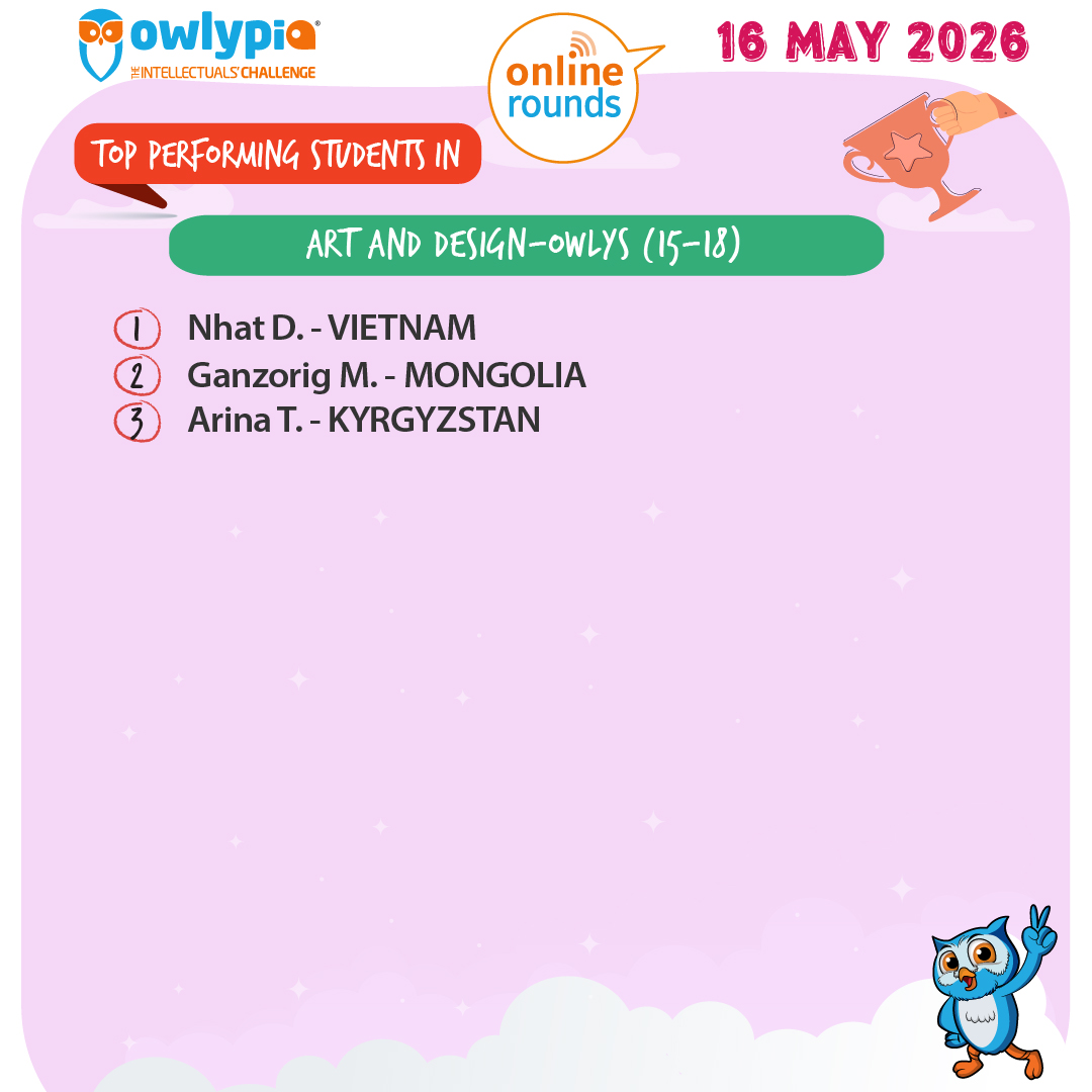 Owlypia competition results showing student achievements and awards ceremony